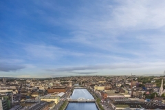 Cork city center aerial view